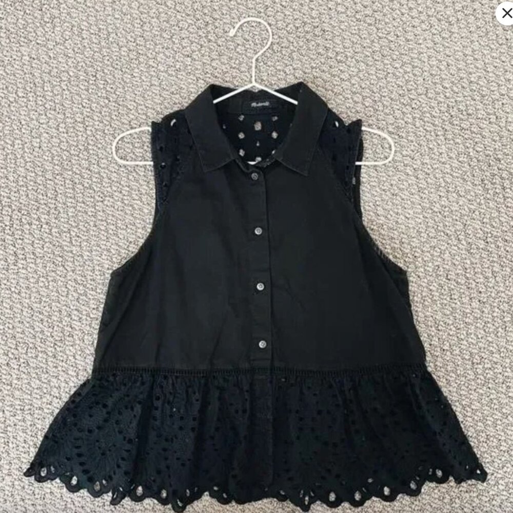 Madewell Embroidered Eyelet tank - XS